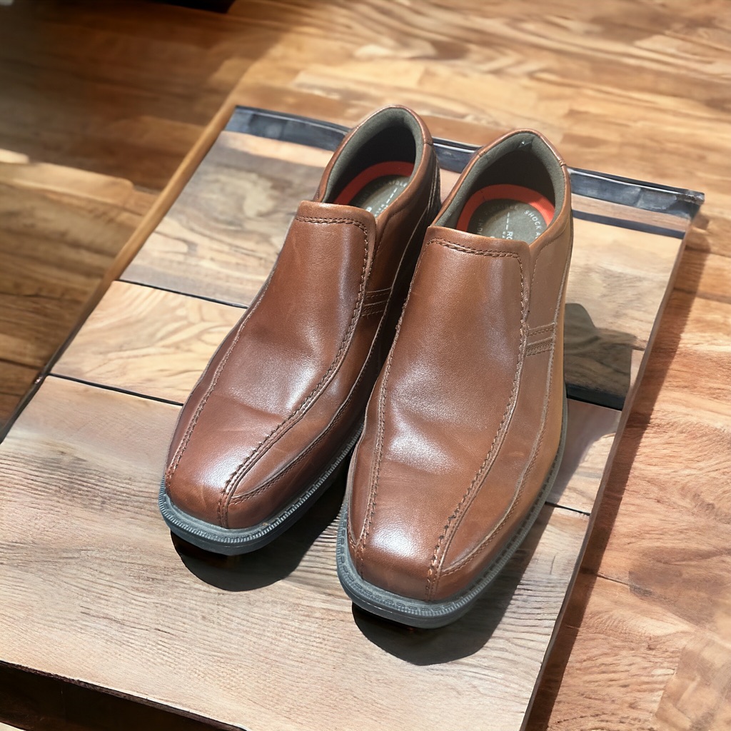 Rockport Walkability Lightweight Leather Slip-On Loafer Shoes Size 9.5